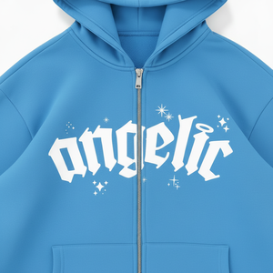 Sudadera con capucha y cremallera extragrande para hombre, con logo personalizado en la parte delantera, de algodón, corte holgado, estilo casual urbano. - Product Image 3