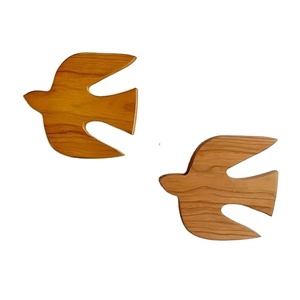 Handmade Natural Wood Cat Ornament Carved Kitten Figurine Model Home Decor Hand-Crafted Wooden Feline Sculpture - Product Image 1