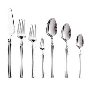 Juego de Cubiertos Modernos de Acero Inoxidable Dorado Brillante, Cubertería Pulida a Espejo, Cuchara, Tenedor, Cuchillo, Vajilla para Hotel y Restaurante, Venta al por Mayor - Product Image 6