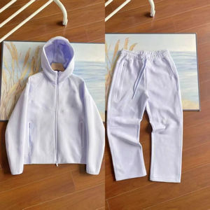 Conjunto deportivo de dos piezas con cremallera y capucha para hombre, ropa de entrenamiento y jogging personalizada, conjunto de chándal para hombre, precio al por mayor. - Product Image 3