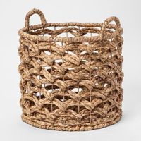 Panier de rangement rond en rotin brun naturel, fait main, écologique, design moderne et flexible, panier de rangement décoratif pour la cuisine, personnalisable