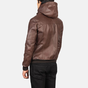 <b>Men's</b> Genuine Leather <b>Jacket</b> Stand Collar Full-Zip Breathable Quick-Dry Classic Casual Winter Outerwear Durable - Product Image 6