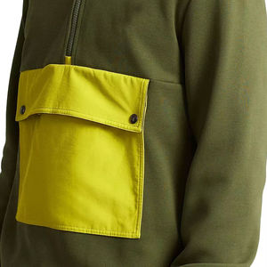 Sweat-shirt polaire à capuche demi-zip color block pour homme, style streetwear décontracté, vêtement d'hiver, fournisseur OEM - Product Image 6