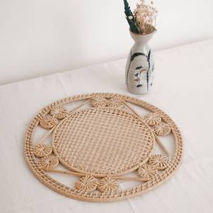 Mantel Individual de ratán tejido natural hecho a mano, manteles individuales y posavasos para mesa de comedor, el precio más barato - Product Image 4