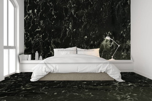 Gras Noir Glacier Marbre Pierre Dalle Carreaux Veines Blanches Luxe Maison Intérieurs Hall-pour Salle De Bains Extérieure-Exportateur En Gros - Product Image 3