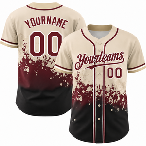 เสื้อเบสบอลแบบกำหนดเองสำหรับทีมของคุณ 00 พิมพ์ลายแบบระเหิด ระบายอากาศได้ดี ซับเหงื่อ คอวี สำหรับผู้ใหญ่ แขนสั้น โพลีเอสเตอร์ - Product Image 1