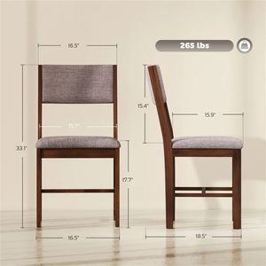 4 Sedie da Pranzo Marroni per Cucina e Soggiorno - Product Image 5