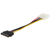 Cable de Alimentación FYX Stock de 4 Pines Molex a 15 Pines SATA, Adaptador de Alimentación IDE, Cable de Extensión de Alimentación para HDD/SSD, 20 cm