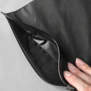 Premium Black Opaque Ziplock Packaging Bags Durable Reusable Storage for Apparel & Retail Matte Black Ziplock Bags - Product Image 3