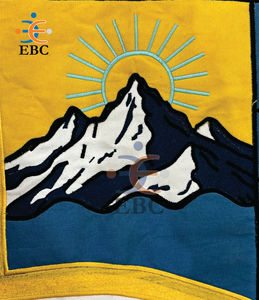 Bannière murale décorative en toile brodée personnalisée écologique 65x65 cm, broderie de qualité supérieure, OEM - Product Image 5