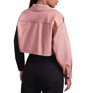 Veste universitaire courte en coton uni personnalisée pour femme 2026 – Tendance décontractée – Service OEM - Product Image 5