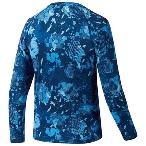 Camisa de Pesca de Manga Larga para Hombre, Azul, con Estampado por Sublimación, Protección Solar UPF 50, Secado Rápido, Poliéster, Talla Adulto - Product Image 5