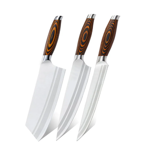 Juego de Cuchillos de Cocina Profesionales de 3 Piezas ZA DAMASCUS MAKERS, Personalizados, de Lujo, de Acero Inoxidable, para Mano Derecha, con Hoja Hecha a Mano y Mango de Madera - Product Image 3