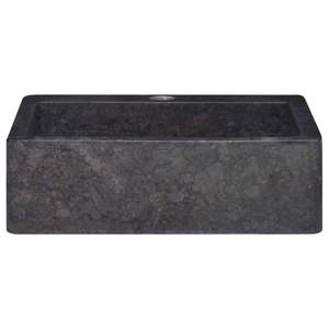 Lavabo de Baño de Mármol Negro de 15.7"x15.7"x4.7" - Product Image 2