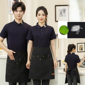 New Design Canvas Adjustable Strap <b>Half</b> <b>Apron</b> Heavy-duty <b>Apron</b> Custom logo Multiple Utility Pockets Kitchen <b>Apron</b> - Product Image 5
