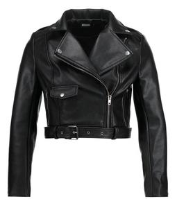 Chaqueta corta para mujer, chaqueta de cuero para otoño e invierno, abrigo de imitación para mujer, Chaqueta corta ajustada para motociclista, abrigo básico de piel cálido - Product Image 1