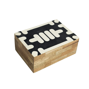 Caja de Almacenamiento Cuadrada Moderna de Tres Capas con Incrustaciones de Resina Natural Hecha a Mano, Organizador Decorativo de Joyas, Decoración para el Hogar y la Mesa - Product Image 5