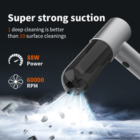 Aspirateur à air portable sans fil pour voiture, aspirateur à air 4-en-1, mini aspirateur portable puissant pour poils d'animaux, pour voiture, bureau, claviers