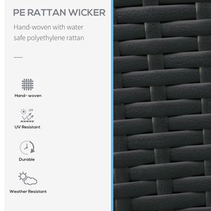 Fauteuil inclinable en rotin tressé pour patio, pivotant à 360 degrés, avec repose-pieds, en rotin PE d'extérieur et coussin moelleux, chaise longue confortable - Product Image 4