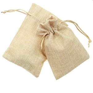 Sac en jute robuste et écologique avec cordon de serrage, production sur mesure en gros pour la vente au détail et les événements - Product Image 2