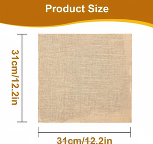 Cuadrados de tela de yute natural de 12 x 12 pulgadas, mantelillos multiusos, centro de mesa estilo rústico, decoración para jardinería, bodas, cubierta de mesa - Product Image 2