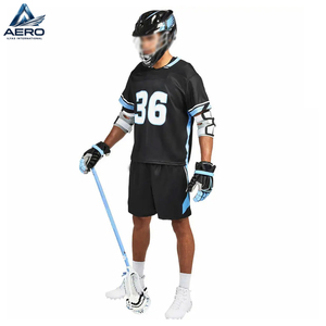 Servicio OEM ODM, Uniformes de Lacrosse de Primera Calidad en Color Negro, Estilo Nuevo, Logotipo Personalizado, Precio al por Mayor, Diseño Único - Product Image 1