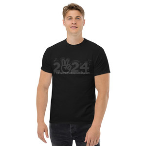 T-shirt 100% coton avec logo imprimé personnalisé en gros pour hommes T-shirts unis blancs et noirs disponibles en vrac - Product Image 5