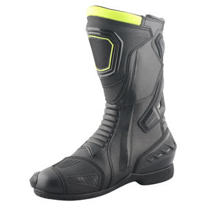 Chaussures de course moto professionnelles, bottes de moto mi-mollet protectrices, fermeture éclair latérale, logo personnalisé, sécurité motard, microfibre - Product Image 4