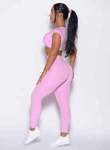 Leggings Deportivos X Sports City de Cintura Alta, Color Rosa, Delgados, Largos, Sin Costuras, Tejidos, Casuales, Elásticos, Transpirables, Cómodos e Invisibles para Mujer - Product Image 2