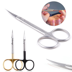 Beauty Equipment Boutique Gold Handle Stainless Steel 9.5 <b>Small</b> Scissors Double Eyelid Express Scissors Professional Stitches - Product Image 6