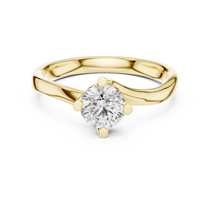 Anillo Solitario Minimalista con Diamante Cultivado en Laboratorio de 0.5CT, Corte Brillante, Oro Amarillo de 18KT, Bañado en Rodio, Certificado IGI, Anillo de Compromiso de Lujo - Product Image 4