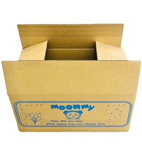 Cartons d'emballage auto-érectiles en carton ondulé écologiques et recyclables, fabriqués à partir de matériaux recyclés, pour usage domestique, imprimés en offset - Product Image 1