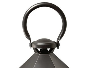 Lanterne décorative en verre noir mat et acier inoxydable, design américain, porte-bougie, best-seller, pour la décoration de la maison - Product Image 2