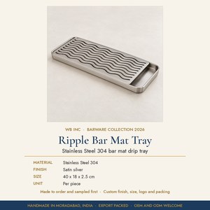 Stainless Steel <b>Bar</b> <b>Mat</b> Drip Tray with Removable Grate <b>Bar</b> Service <b>Mat</b> Spill Tray - Product Image 2