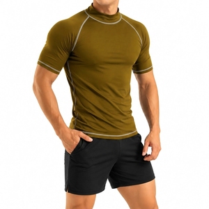 <b>Mens</b> Athletic <b>Compression</b> Top Lightweight Performance Rash Guard Stretch Fit Quick Dry Sports <b>Shirt</b> - Product Image 4