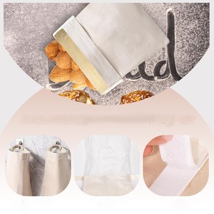 Sacs à pain en coton avec logo personnalisé, emballages de boulangerie réutilisables de qualité supérieure, sacs de rangement pour pain, fabricant en gros, meilleur prix - Product Image 3