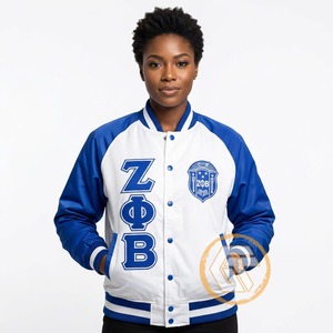 Veste universitaire personnalisée Zeta Phi Beta, vêtements de sororité, satin respirant de haute qualité, col montant brodé, hiver, femme - Product Image 3