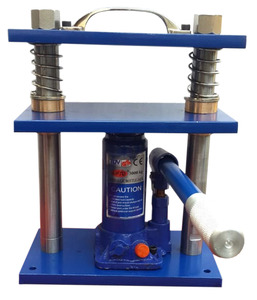 Prensa Hidráulica Azul de Hierro con Capacidad de 3000 kg, Mango Ajustable, 2 y 4 Varillas para Herramientas de Joyería - Product Image 1