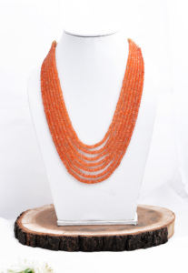 Perles de cornaline naturelle d'Afrique, facettées, 3 à 4 mm, perles de pierres précieuses naturelles pour la création de bijoux fins. - Product Image 4