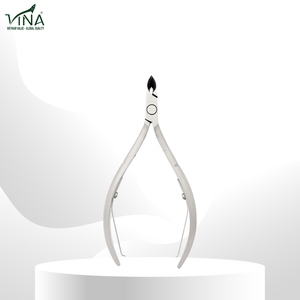 Vina VNC-05 Cuticle Nipper Professional Stainless Steel Grey Matte Finish Double Spring Short Curved Handle <b>Nail</b> <b>Tool</b> - Product Image 5