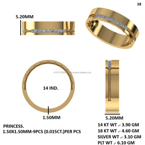 Anillo de Diamantes en Oro Rosa con Banda de Puntas Compartidas y Corte Cuadrado, Joyería para Bodas - Product Image 5