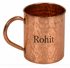 Taza de Cobre Martillado Personalizada con Grabado de Nombre |   Vaso para Beber de Cobre Puro |   Taza de regalo hecha a mano, taza de cobre grabada - Product Image 5