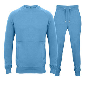 O Neck Mens Fleece Tracksuit Jogging Set Drawstring Oversized Trouser Sweatsuit - Product Image 1