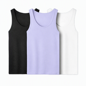 Débardeur en coton pour homme, 100 % coton, sans manches, pour le sport d'été, sous-vêtement de base absorbant pour personnes d'âge moyen et âgées - Product Image 5