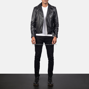 Boys Winter Black Leather <b>Jacket</b> Oem Brown Lambskin Leather <b>Biker</b> <b>Jacket</b> for Men Genuine Mens Leather Motorcycle <b>Jacket</b> - Product Image 2
