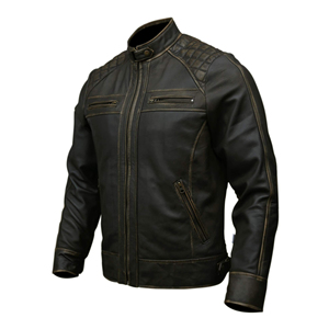 Casual Men Leather Jacket Lightweight Leather Stylish Outerwear Ideal For Daily Wear Riding And Street Fashion Style - Product Image 1