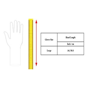 Gants de soudage en cuir croûte blanc, résistants à la chaleur et à l'huile, à manchette longue, pour travaux de construction, mécaniques et industriels - Product Image 2