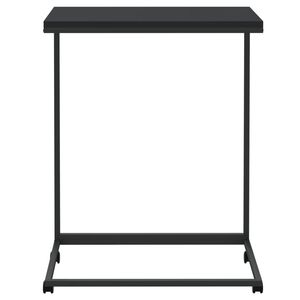 Portable <b>Black</b> Engineered <b>Wood</b> <b>Side</b> <b>Table</b> 21.7 X 13.8 X 27.6 In Nightstands Modern Minimalist Design - Product Image 5