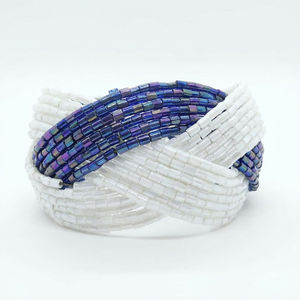 Handcrafted Vintage Butterfly Glass Beaded Hologram <b>Bracelets</b> Bohemian Adjustable Size Colorful Lampwork Seed Bead Bangles Party - Product Image 1