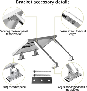Có thể điều chỉnh panel năng lượng mặt trời nghiêng gắn chân đế khung nhôm PV Bảng điều chỉnh đứng Kệ cấu trúc - Product Image 5